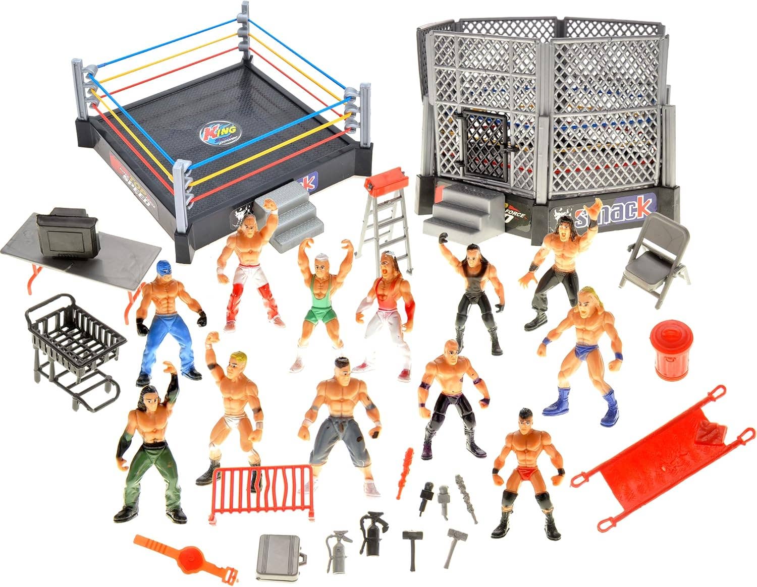 Little Wrestlers Rumbling Cage Set