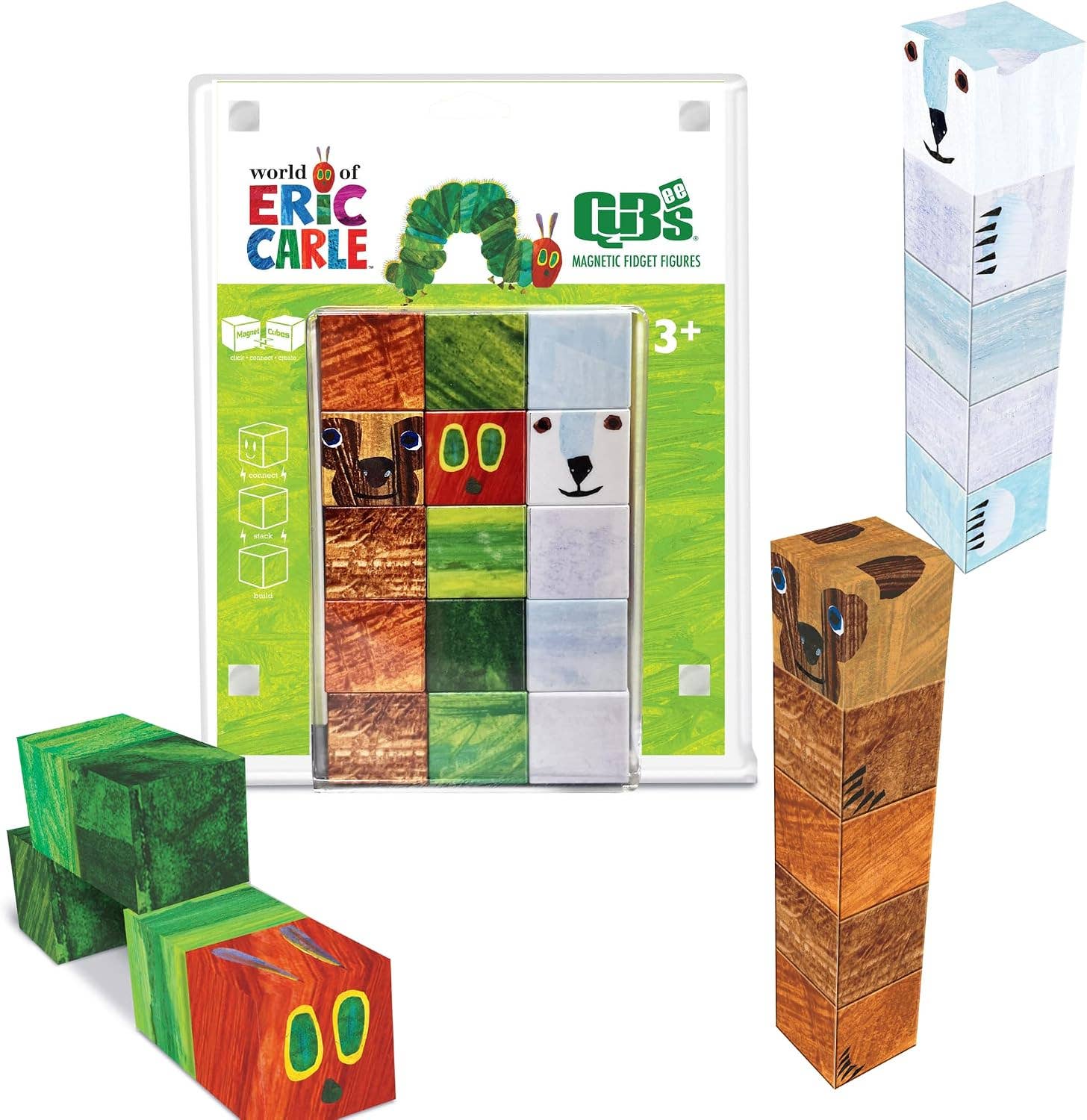 Eric Carle Qubee 3 Pack, Caterpillar, Brown Bear, Polar Bear