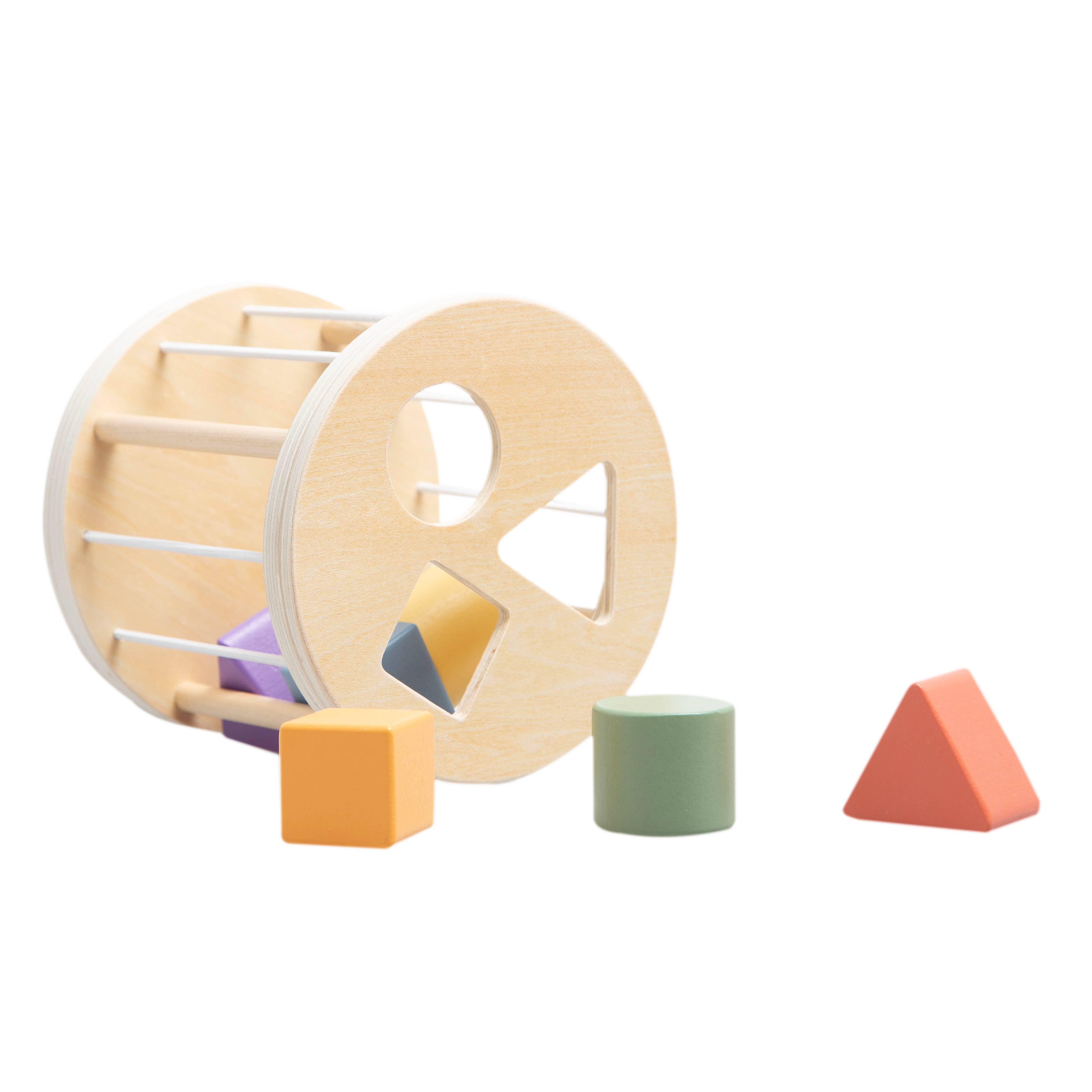Wooden Shape Sorter, Toddlers Montessori Learning Toy