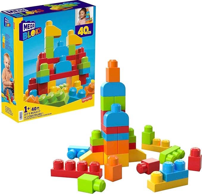 Mega Bloks Let's Build It! 40-Piece Toddler Building Set 1+