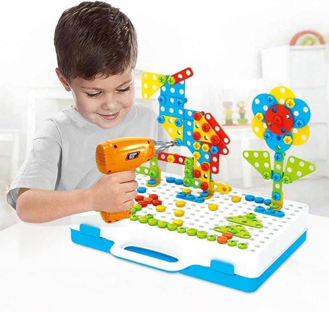 Construction Drill Building Block Set