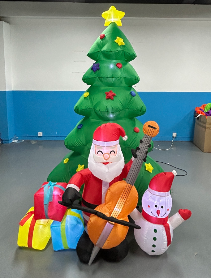 Inflatable Christmas Decoration - Snowman & Tree