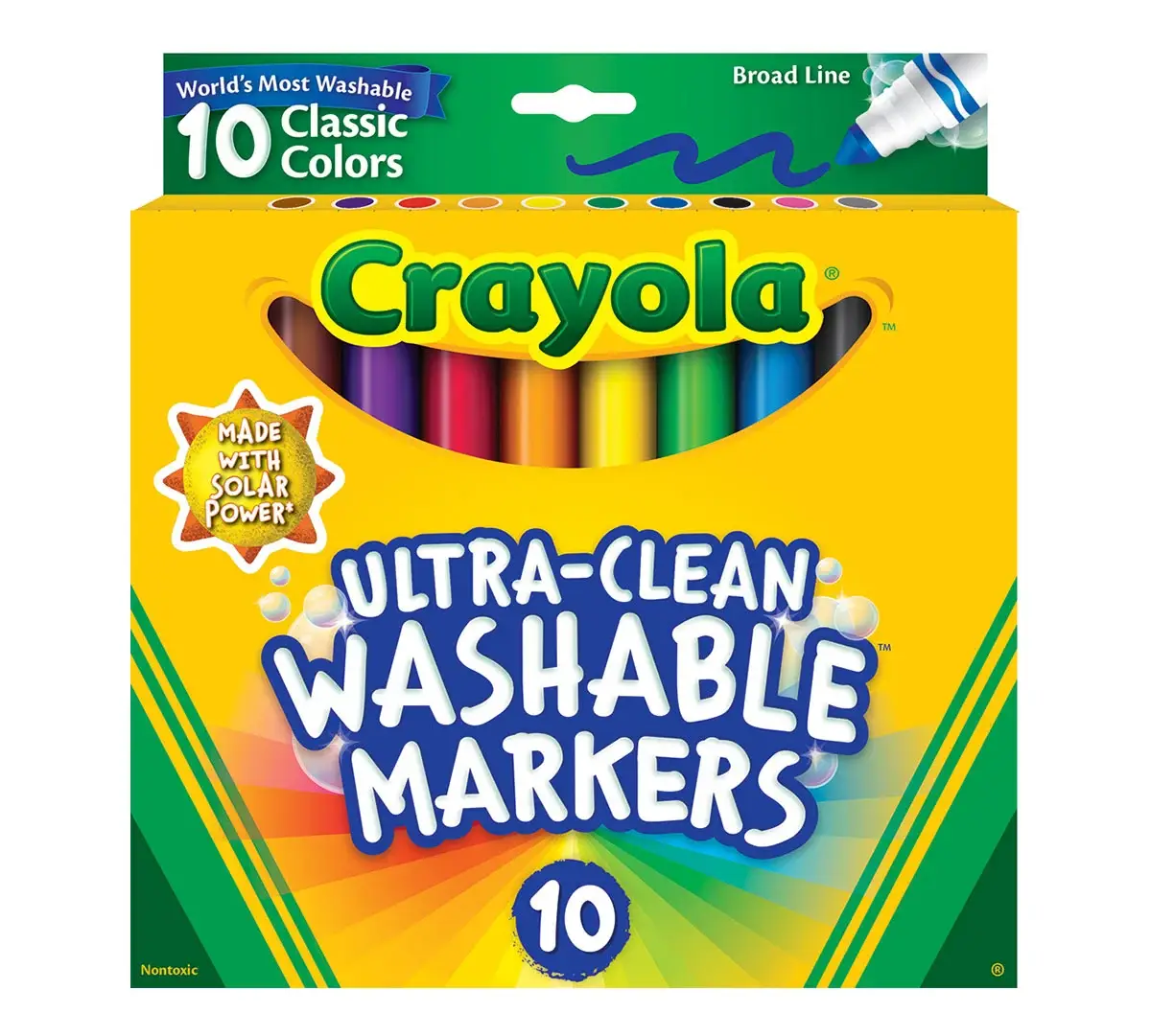 Crayola Ultra-Clean Washable Broad Line Markers 10 Count
