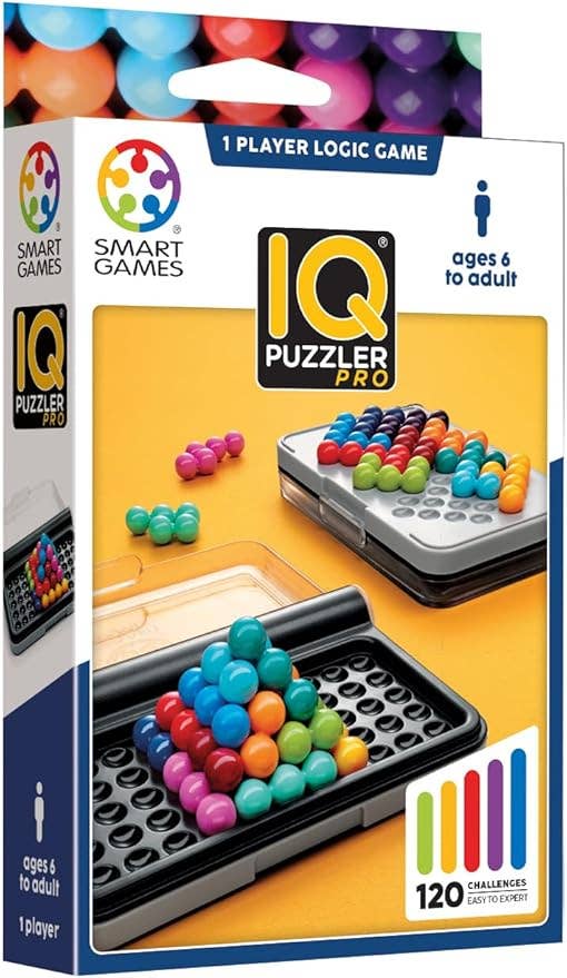 IQ Puzzler Pro - Fun Solo Travel Game in a Portable Case 6+