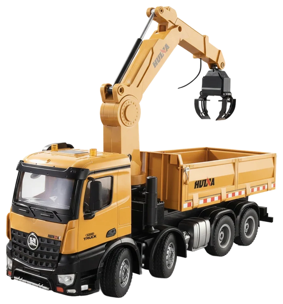 1:14 26CHz Alloy Log Bucket Tipper 3-in-1 Truck Toy Construction Reinforced Concrete Radio-Controlled Dump TruckHuiNa 1538