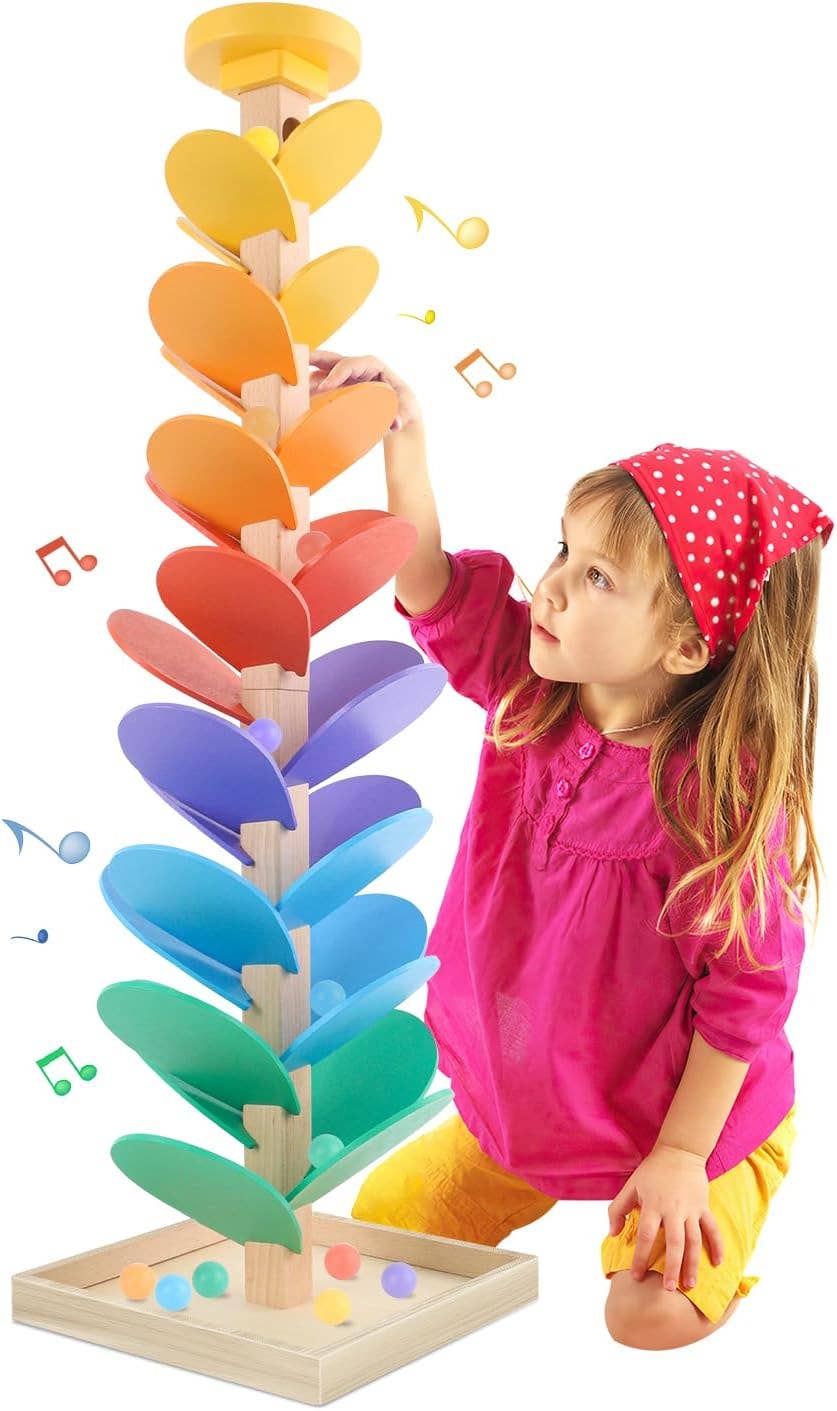 Montessori Rainbow Building Blocks Educational Toys Wooden