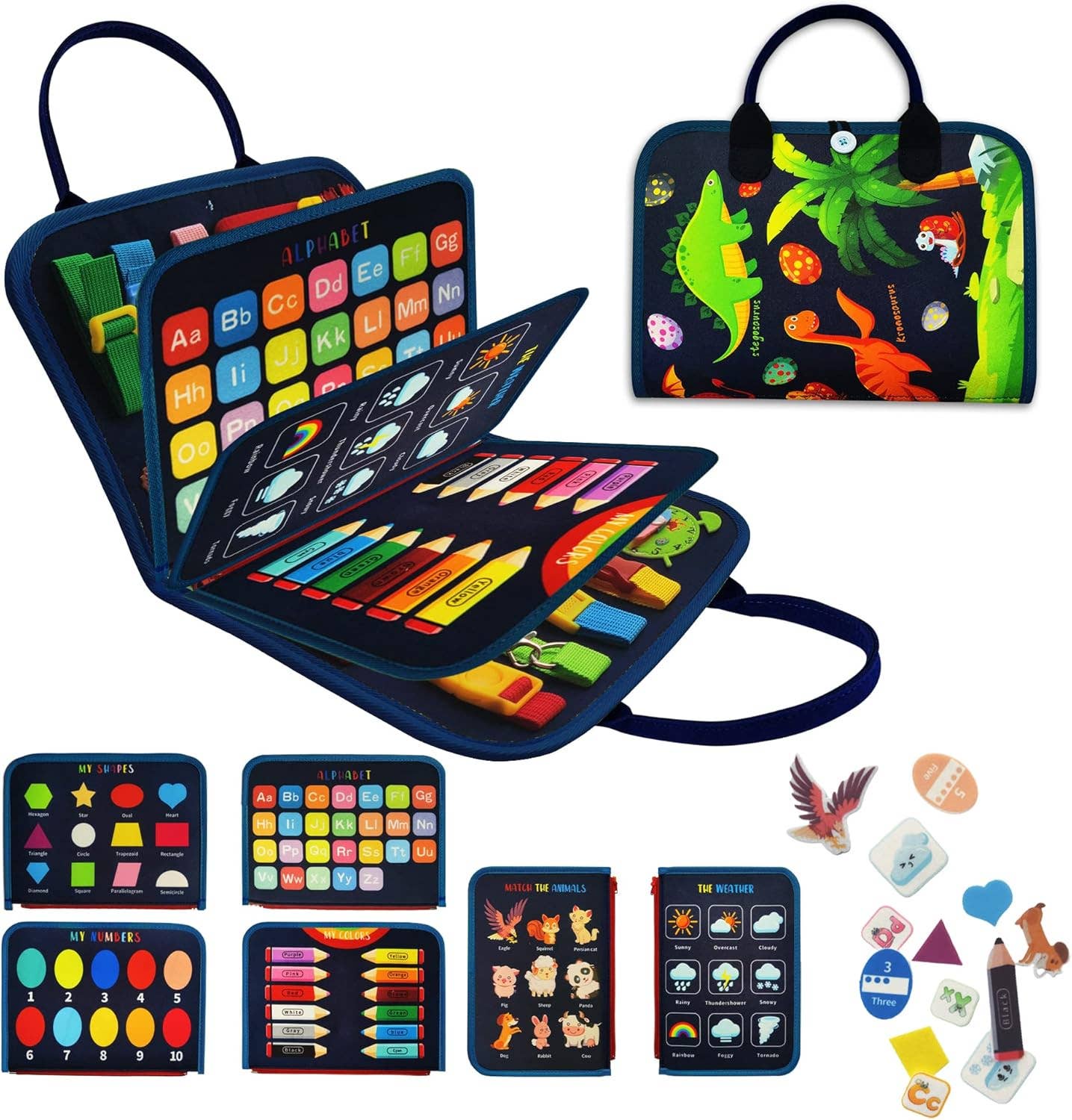 Educational Felt Busy Book Kids Sensory Montessori