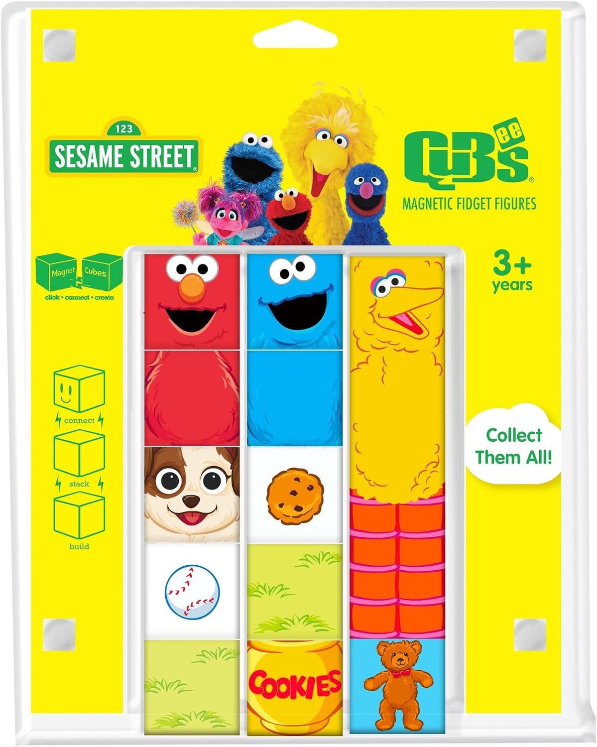 Sesame Street 3 Pack, Elmo, Cookie Monster, Big Bird
